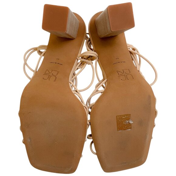 Ulla Johnson Wheat Leather Leyna Knotted Sandals - Picture 8 of 8